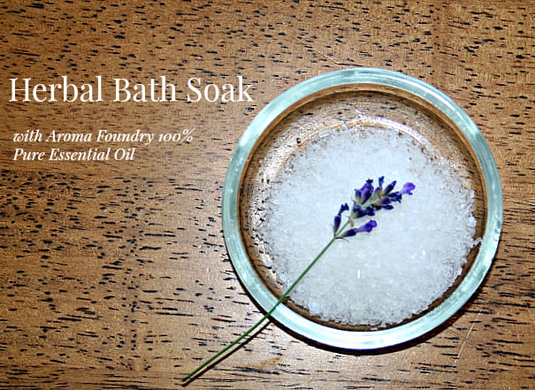 Natural Tub Salts with Aroma Foundry Important Oils